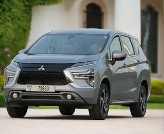 Front view of a rental Mitsubishi Xpander in Dubai, UAE ✓ Car #10545. ✓ Automatic TM ✓ 0 reviews.