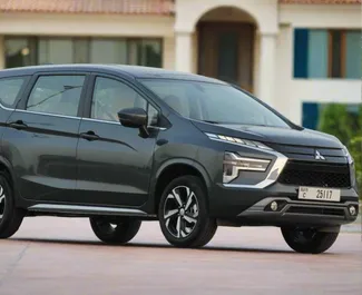 Front view of a rental Mitsubishi Xpander in Dubai, UAE ✓ Car #10547. ✓ Automatic TM ✓ 0 reviews.