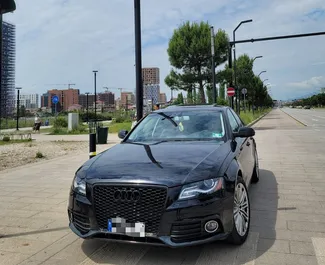 Front view of a rental Audi A4 in Tirana, Albania ✓ Car #10508. ✓ Automatic TM ✓ 0 reviews.