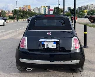 Ενοικίαση Fiat 500 Cabrio. Αυτοκίνητο Οικονομική, Άνεση, Κάμπριο προς ενοικίαση στην Αλβανία ✓ Χωρίς κατάθεση ✓ Επιλογές ασφάλισης: TPL, FDW, Στο εξωτερικό.