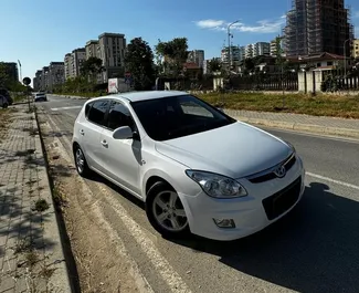 Front view of a rental Hyundai i30 in Tirana, Albania ✓ Car #10532. ✓ Manual TM ✓ 0 reviews.