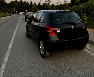 Petrol 1.3L engine of Toyota Yaris 2008 for rental in Tirana.