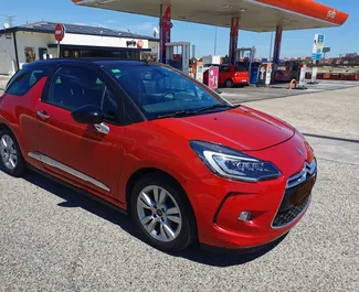 Front view of a rental Citroen DS3 in Barcelona, Spain ✓ Car #10757. ✓ Automatic TM ✓ 0 reviews.