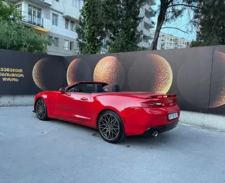 Ενοικίαση Chevrolet Camaro Cabrio. Αυτοκίνητο Πρίμιουμ, Πολυτέλεια, Κάμπριο προς ενοικίαση στη Γεωργία ✓ Κατάθεση 800 GEL ✓ Επιλογές ασφάλισης: TPL, CDW, SCDW, Επιβάτες, Κλοπή.