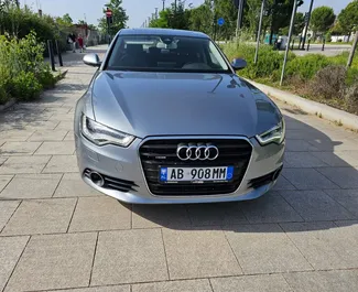 Front view of a rental Audi A6 in Tirana, Albania ✓ Car #10785. ✓ Automatic TM ✓ 0 reviews.