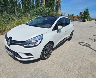 Front view of a rental Renault Clio 4 in Tirana, Albania ✓ Car #10781. ✓ Automatic TM ✓ 0 reviews.