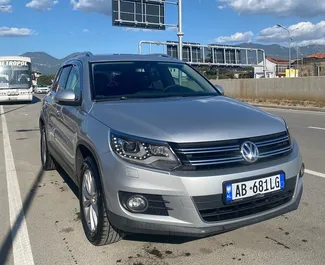 Front view of a rental Volkswagen Tiguan in Tirana, Albania ✓ Car #7442. ✓ Automatic TM ✓ 0 reviews.