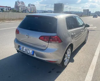 Volkswagen Golf 7 2015 car hire in Albania, featuring ✓ Diesel fuel and 110 horsepower ➤ Starting from 30 EUR per day.