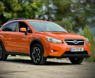 Frontvisning av en leiebil Subaru XV i Kutaisi, Georgia ✓ Bil #8656. ✓ Automatisk TM ✓ 0 anmeldelser.