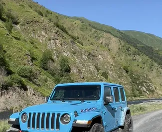 Jeep Wrangler Rubicon udlejning. Komfort, Premium, SUV Bil til udlejning i Georgien ✓ Depositum på 1000 GEL ✓ TPL, CDW, Passagerer, Tyveri forsikringsmuligheder.