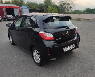 Mitsubishi Mirage noma. Ekonomiskā automašīna nomai Armēnijā ✓ Depozīts 300 USD ✓ Apdrošināšanas iespējas: TPL, CDW, Pasažieri, Krāpšana, Ārvalstīs.