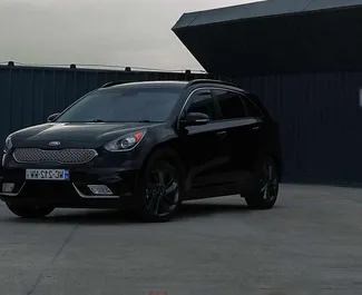 Front view of a rental Kia Niro in Tbilisi, Georgia ✓ Car #10901. ✓ Automatic TM ✓ 0 reviews.