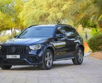 Front view of a rental Mercedes-Benz GLC300 in Dubai, UAE ✓ Car #10845. ✓ Automatic TM ✓ 0 reviews.