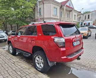 Toyota 4 Runner 2016 available for rent in Tbilisi, with unlimited mileage limit.