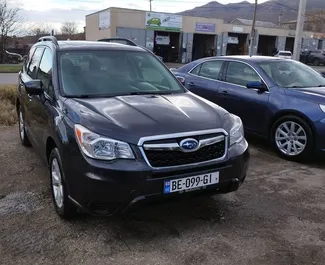 Frontvisning av en leiebil Subaru Forester i Tbilisi, Georgia ✓ Bil #10840. ✓ Automatisk TM ✓ 0 anmeldelser.