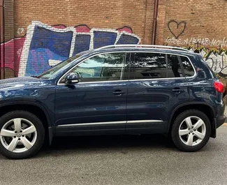 Front view of a rental Volkswagen Tiguan in Barcelona, Spain ✓ Car #10934. ✓ Automatic TM ✓ 0 reviews.