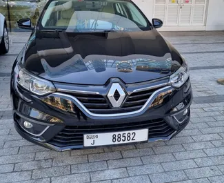 Front view of a rental Renault Megane Sedan in Dubai, UAE ✓ Car #10848. ✓ Automatic TM ✓ 0 reviews.