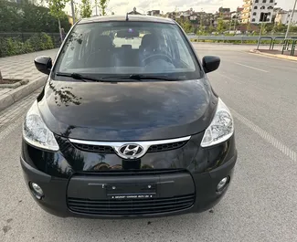 租赁 Hyundai i10 的正面视图，地拉那机场, 阿尔巴尼亚 ✓ 汽车编号 #11080。✓ Automatic 变速箱 ✓ 0 评论。