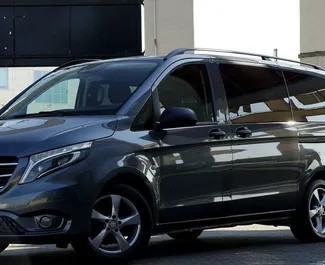 Front view of a rental Mercedes-Benz Viano in Valencia, Spain ✓ Car #10976. ✓ Automatic TM ✓ 0 reviews.