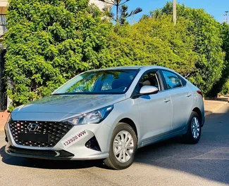 Μπροστινή όψη ενοικιαζόμενου Hyundai Accent στην Καζαμπλάνκα, Μαρόκο ✓ Αριθμός αυτοκινήτου #11105. ✓ Κιβώτιο ταχυτήτων Αυτόματο TM ✓ 0 κριτικές.