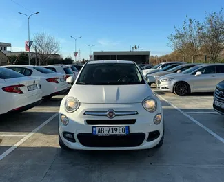 A bérelt Fiat 500X előnézete a tiranai repülőtéren, Albánia ✓ Autó #11589. ✓ Automatikus TM ✓ 0 értékelések.