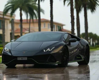 Prenájom auta Lamborghini Huracan Coupe 2023 v v SAE, s vlastnosťami ✓ palivo Benzín a výkon 502 koní ➤ Od 2000 AED za deň.