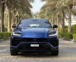 Predný pohľad na prenajaté auto Lamborghini Urus v v Dubaji, SAE ✓ Auto č. 11356. ✓ Prevodovka Automatické TM ✓ Hodnotenia 0.