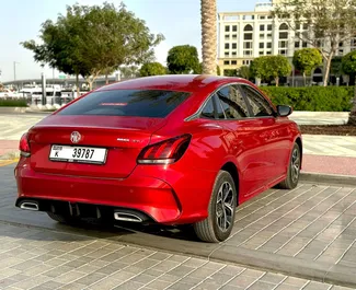 Uthyrning av MG 5/GT. Komfort bil för uthyrning i Förenade Arabemiraten ✓ Deposition 1500 AED ✓ Försäkringsalternativ: TPL, CDW, SCDW, Passagerare, Stöld.