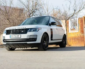 Přední pohled na pronájem Land Rover Range Rover v Tbilisi, Georgia ✓ Auto č. 10295. ✓ Převodovka Automatické TM ✓ Recenze 1.