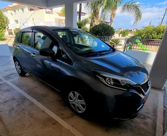 Front view of a rental Nissan Note in Limassol, Cyprus ✓ Car #6677. ✓ Automatic TM ✓ 1 reviews.