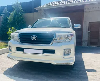 Front view of a rental Toyota Land Cruiser 200 in Baku, Azerbaijan ✓ Car #12183. ✓ Automatic TM ✓ 0 reviews.