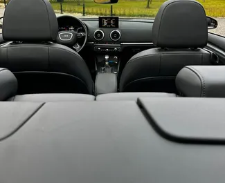 Najem avtomobila Audi A3 Cabrio 2016 v v Črni gori, z značilnostmi ✓ gorivo Bencin in 150 konjskih moči ➤ Od 60 EUR na dan.
