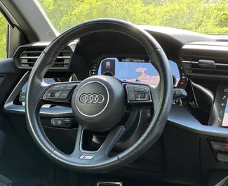 Audi A3 2023 tilgjengelig for leie i Budva, med ubegrenset kilometergrense.