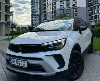 Opel Crossland 2021 car hire in Serbia, featuring ✓ Petrol fuel and 130 horsepower ➤ Starting from 49 EUR per day.