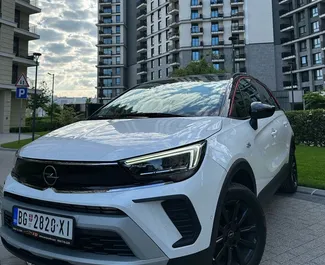 Front view of a rental Opel Crossland in Belgrade, Serbia ✓ Car #13348. ✓ Automatic TM ✓ 0 reviews.