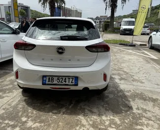 Opel Corsa 2024 car hire in Albania, featuring ✓ Petrol fuel and 90 horsepower ➤ Starting from 20 EUR per day.