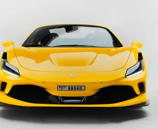 Μπροστινή όψη ενοικιαζόμενου Ferrari F8 Spider στο Ντουμπάι, Ηνωμένα Αραβικά Εμιράτα ✓ Αριθμός αυτοκινήτου #13493. ✓ Κιβώτιο ταχυτήτων Αυτόματο TM ✓ 0 κριτικές.