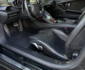Lamborghini Huracan 2020 available for rent in Dubai, with unlimited mileage limit.