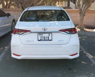 Biluthyrning av Toyota Corolla Sedan 2023 i i Förenade Arabemiraten, med funktioner som ✓ Bensin bränsle och 169 hästkrafter ➤ Från 67 AED per dag.