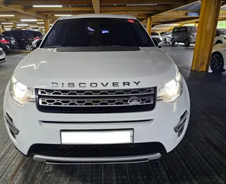 Front view of a rental Land Rover Discovery Sport in Tirana, Albania ✓ Car #13645. ✓ Automatic TM ✓ 0 reviews.