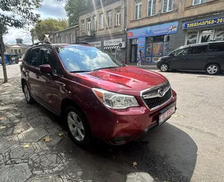 Frontvisning av en leiebil Subaru Forester i Kutaisi, Georgia ✓ Bil #14396. ✓ Automatisk TM ✓ 0 anmeldelser.
