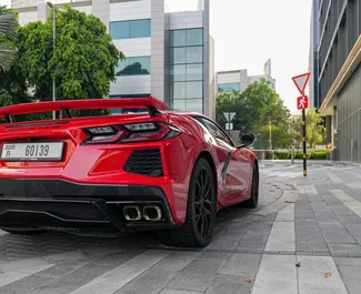 Petrol 6.2L engine of Chevrolet Corvette 2025 for rental in Dubai.