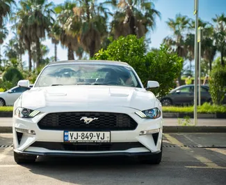 Ford Mustang Cabrio 2019 car hire in Georgia, featuring ✓ Petrol fuel and 317 horsepower ➤ Starting from 280 GEL per day.