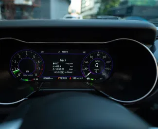 Interior of Ford Mustang Cabrio for hire in Georgia. A Great 4-seater car with a Automatic transmission.