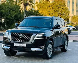 Nissan Patrol 2024 disponible à la location à Dubaï, avec une limite de kilométrage de 250 km/jour.