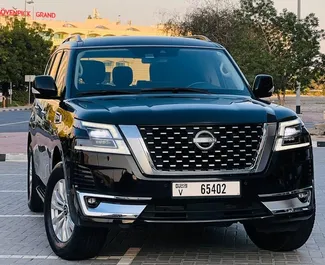 Vue de face d'une location Nissan Patrol à Dubaï, EAU ✓ Voiture #14512. ✓ Automatique TM ✓ 0 avis.