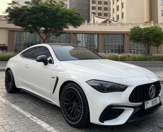 Framvy av en hyrbil Mercedes-Benz CLS53 AMG i Dubai, Förenade Arabemiraten ✓ Bil #14515. ✓ Växellåda Automatisk TM ✓ 0 recensioner.