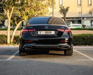 Petrol 2.0L engine of Mercedes-Benz C200 2024 for rental in Dubai.