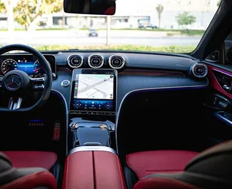 Mercedes-Benz C200 2024 available for rent in Dubai, with 250 km/day mileage limit.