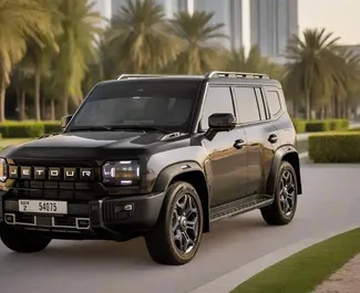 Interior of Jetour T2 for hire in the UAE. A Great 7-seater car with a Automatic transmission.